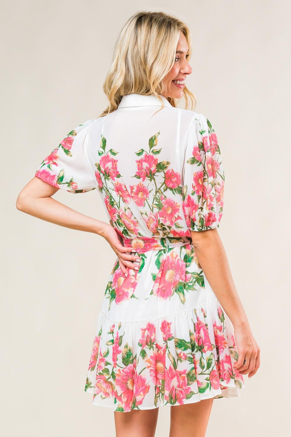 FEEL THE BEAT WOVEN MINI DRESS.