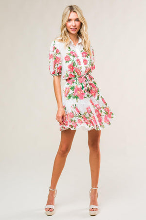 FEEL THE BEAT WOVEN MINI DRESS.