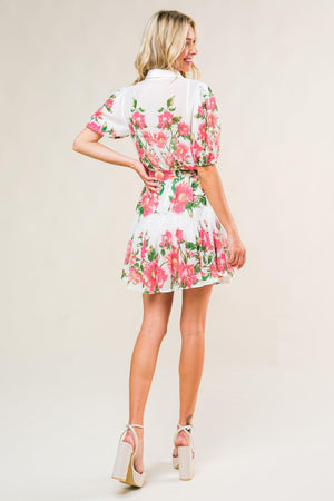 FEEL THE BEAT WOVEN MINI DRESS.