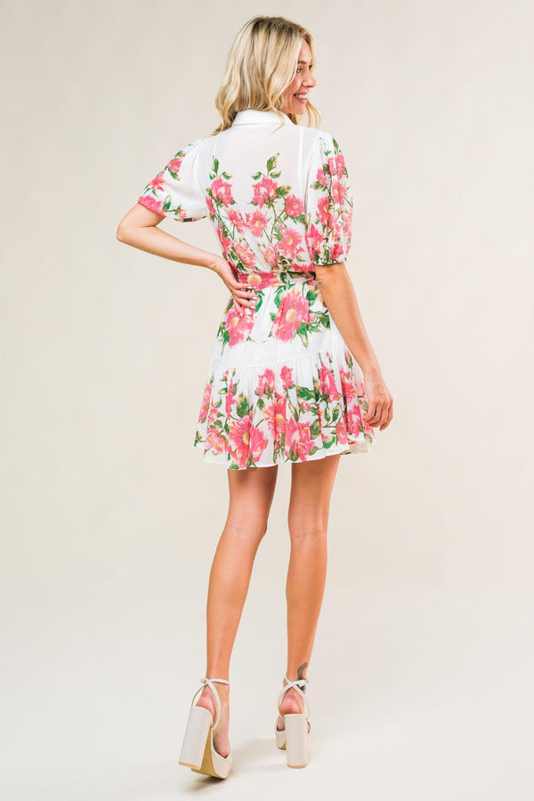 FEEL THE BEAT WOVEN MINI DRESS.