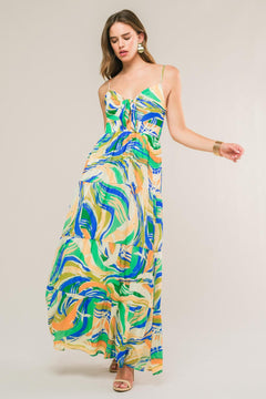 FLORIDA DREAMS WOVEN MAXI DRESS.