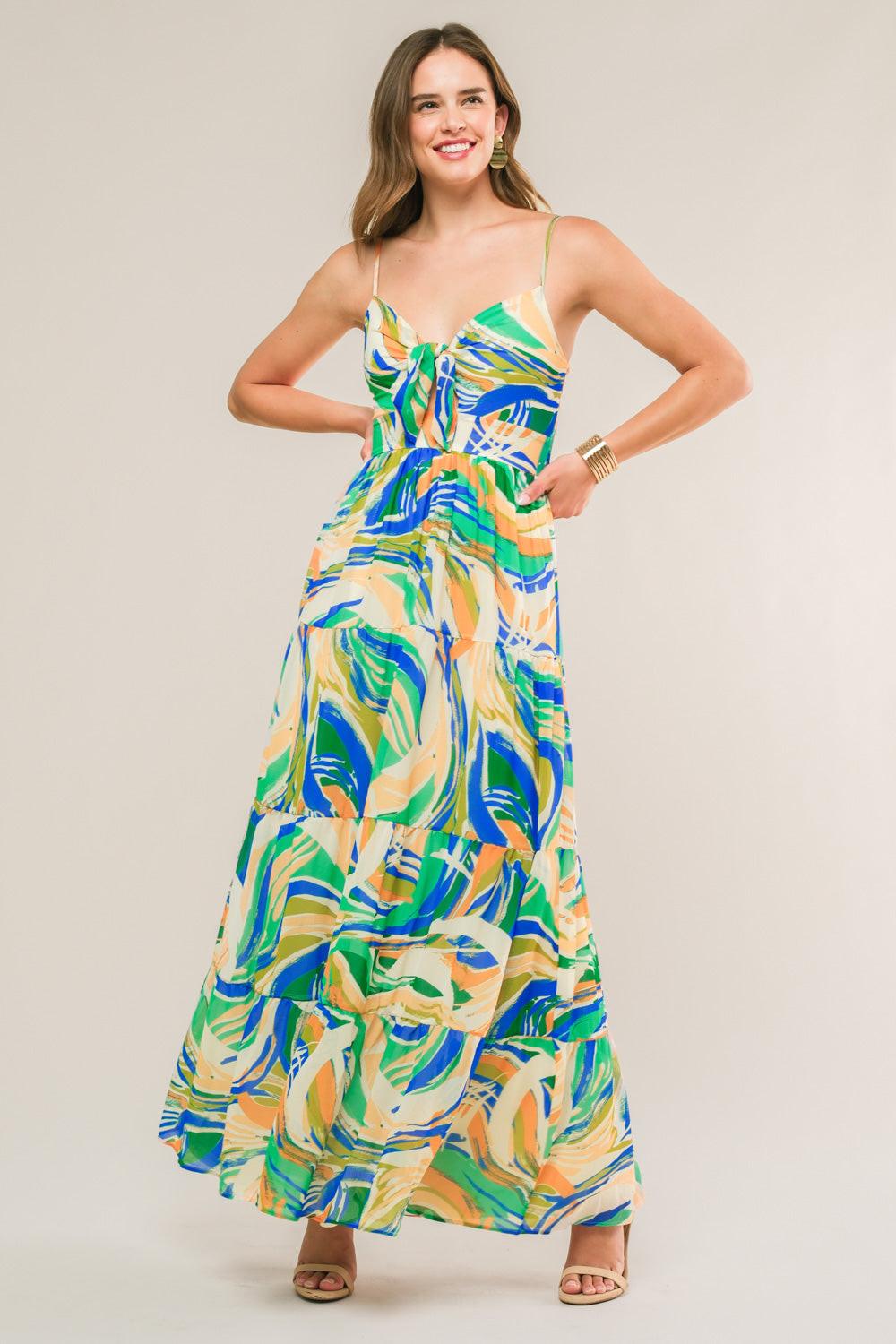 FLORIDA DREAMS WOVEN MAXI DRESS.
