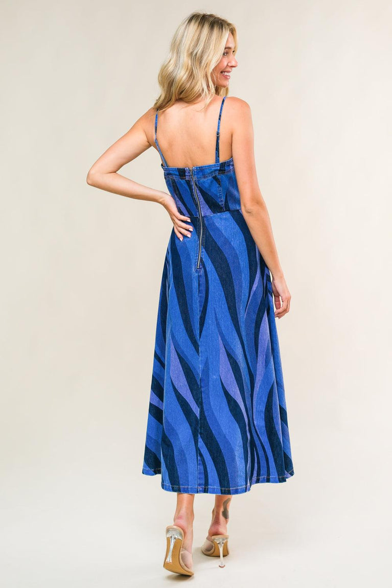 FEEL THE BEAT WOVEN MIDI DRESS main image 0
