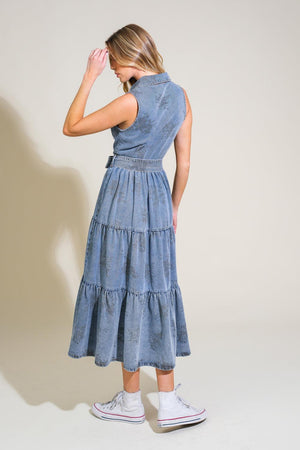 LIFE’S PATHWAYS DENIM SHIRT DRESS.