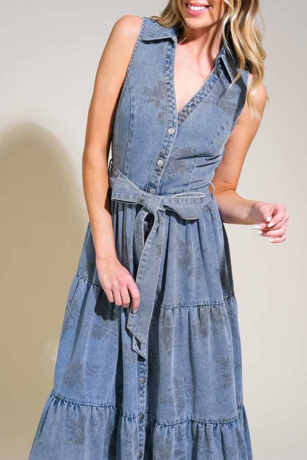 LIFE’S PATHWAYS DENIM SHIRT DRESS.