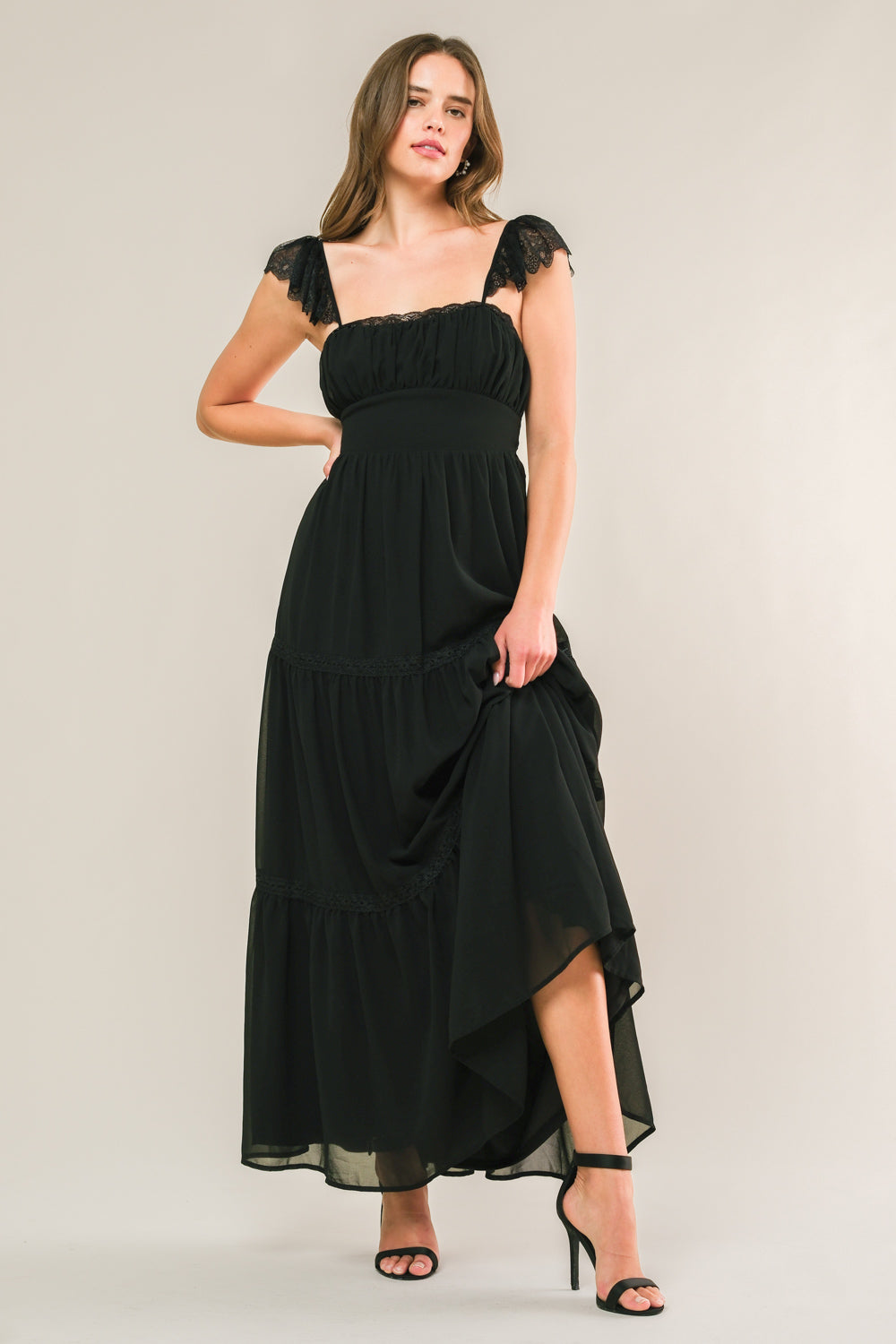 FORGOTTEN ROMANCE WOVEN MAXI DRESS