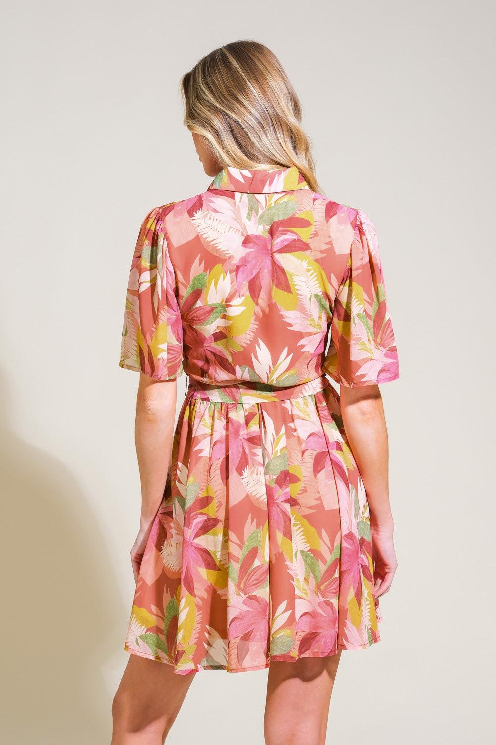 whimsical mini dress Enchanted Wings Mini Dress - Beige, Blue, Orange and Yellow