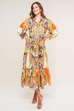 AESTHETIC POSE WOVEN MIDI DRESS.