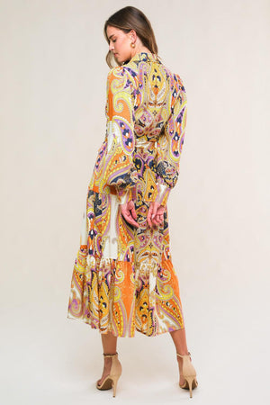 AESTHETIC POSE WOVEN MIDI DRESS.