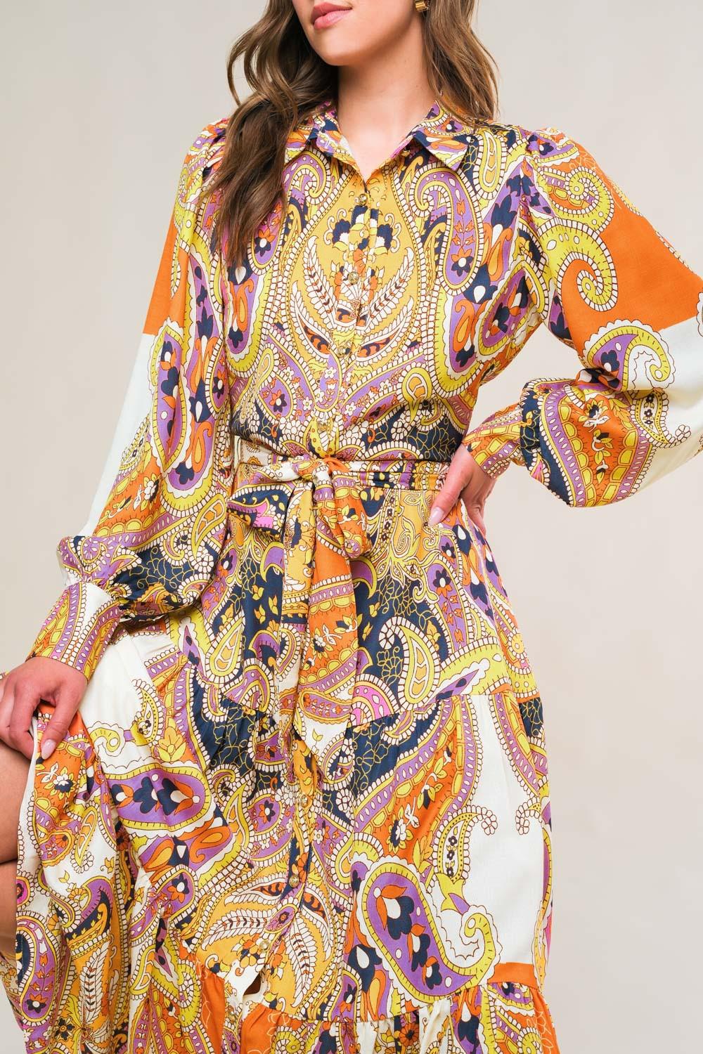 aesthetic midi dress Cottagecore Aesthetic Floral Yellow Midi Dress