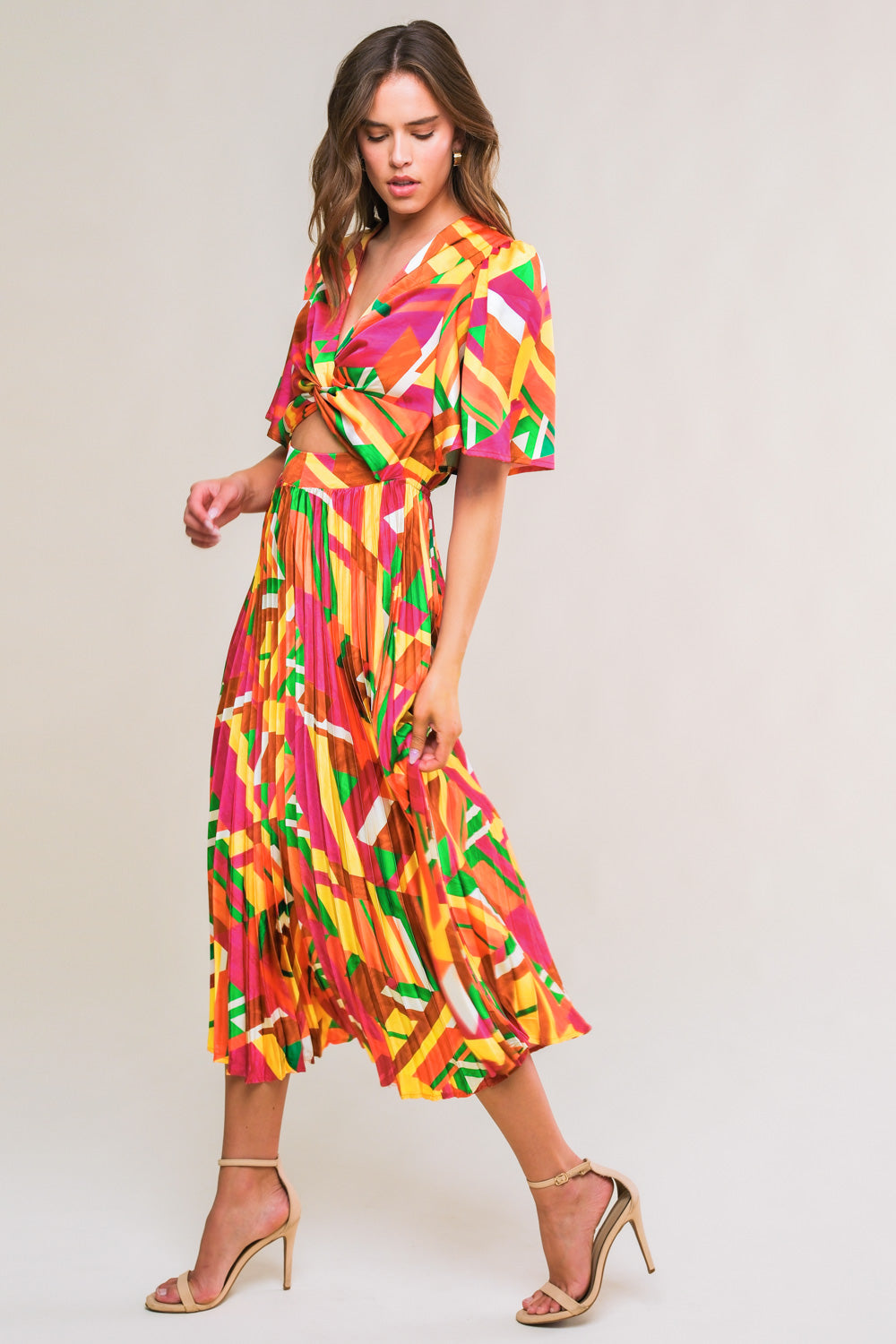 IRRESISTIBLE FUN WOVEN MIDI DRESS