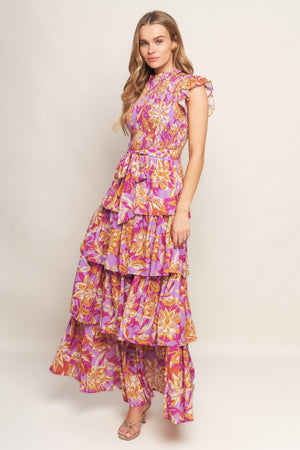 GETTING STARTED WOVEN MIDI DRESS.