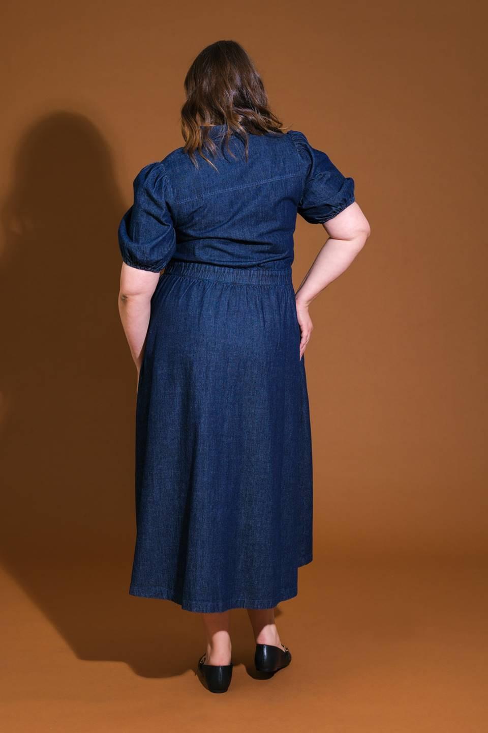 GET THE LOOK DENIM MIDI DRESS l FLYING TOMATO Flying Tomato GET THE LOOK DENIM MIDI DRESS l FLYING TOMATO Flying Tomato