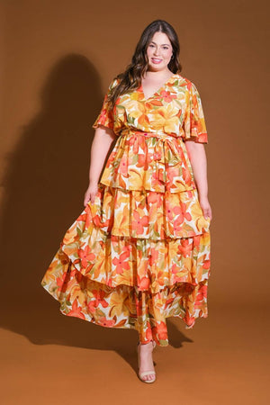 CONSISTENTLY CONFIDENT WOVEN MIDI DRESS.