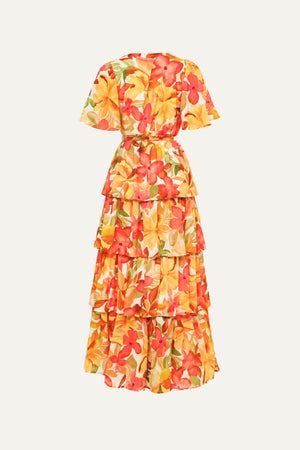 CONSISTENTLY CONFIDENT WOVEN MIDI DRESS