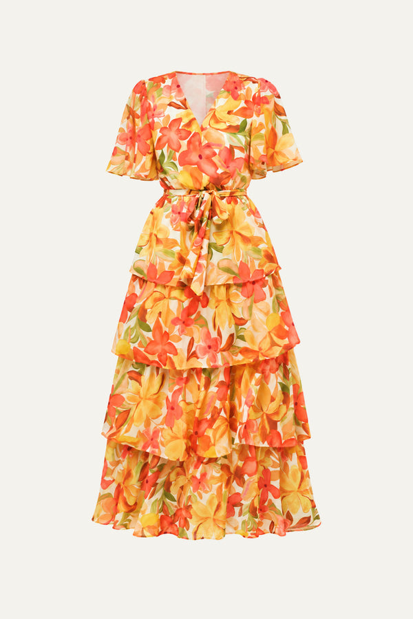 CONSISTENTLY CONFIDENT WOVEN MIDI DRESS