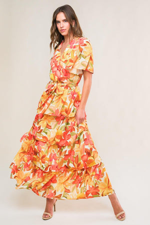 CONSISTENTLY CONFIDENT WOVEN MIDI DRESS.