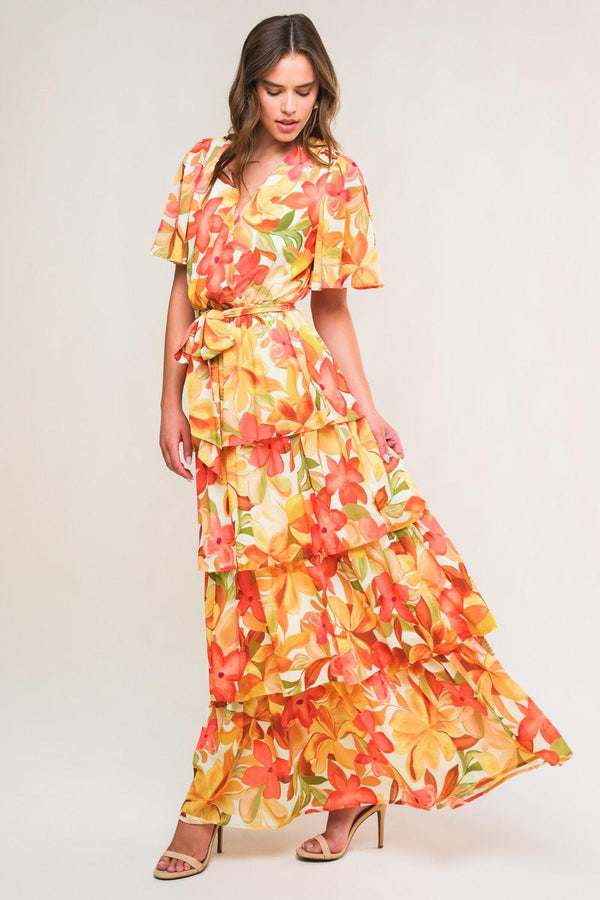 CONSISTENTLY CONFIDENT WOVEN MIDI DRESS.