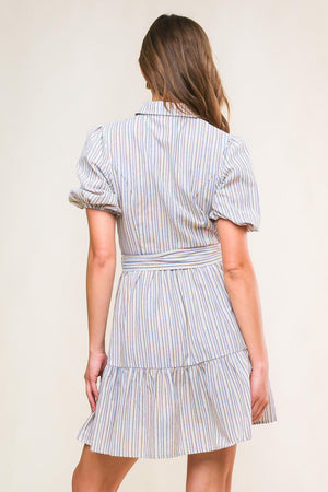 ADORABLE PRESENCE WOVEN MINI DRESS.