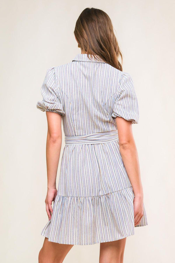 ADORABLE PRESENCE WOVEN MINI DRESS.