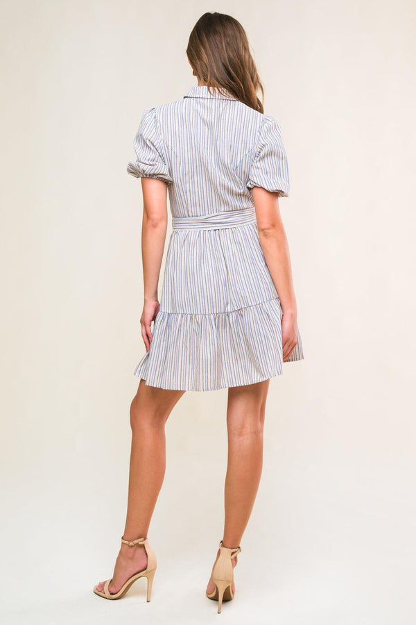 ADORABLE PRESENCE WOVEN MINI DRESS.