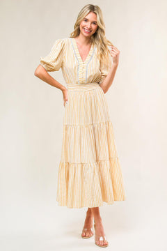 WITH THE GIRLS WOVEN MIDI DRESS.