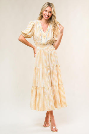 WITH THE GIRLS WOVEN MIDI DRESS.