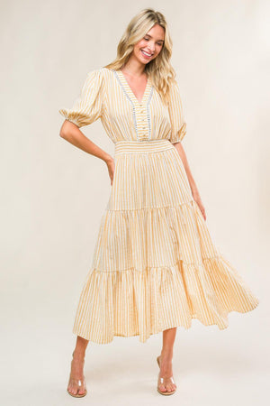 WITH THE GIRLS WOVEN MIDI DRESS.