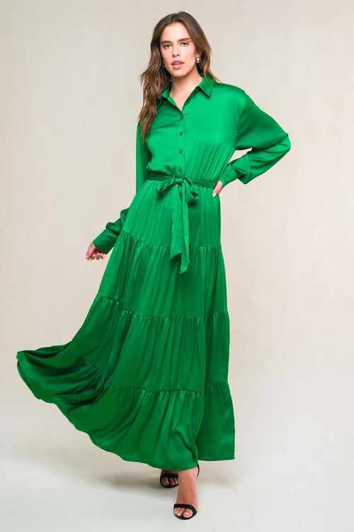 CHIC INTENT BRIGHT WOVEN MIDI DRESS.