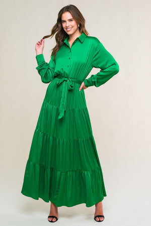 CHIC INTENT BRIGHT WOVEN MIDI DRESS.