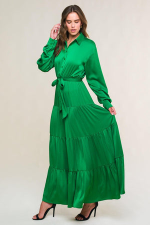 CHIC INTENT BRIGHT WOVEN MIDI DRESS.