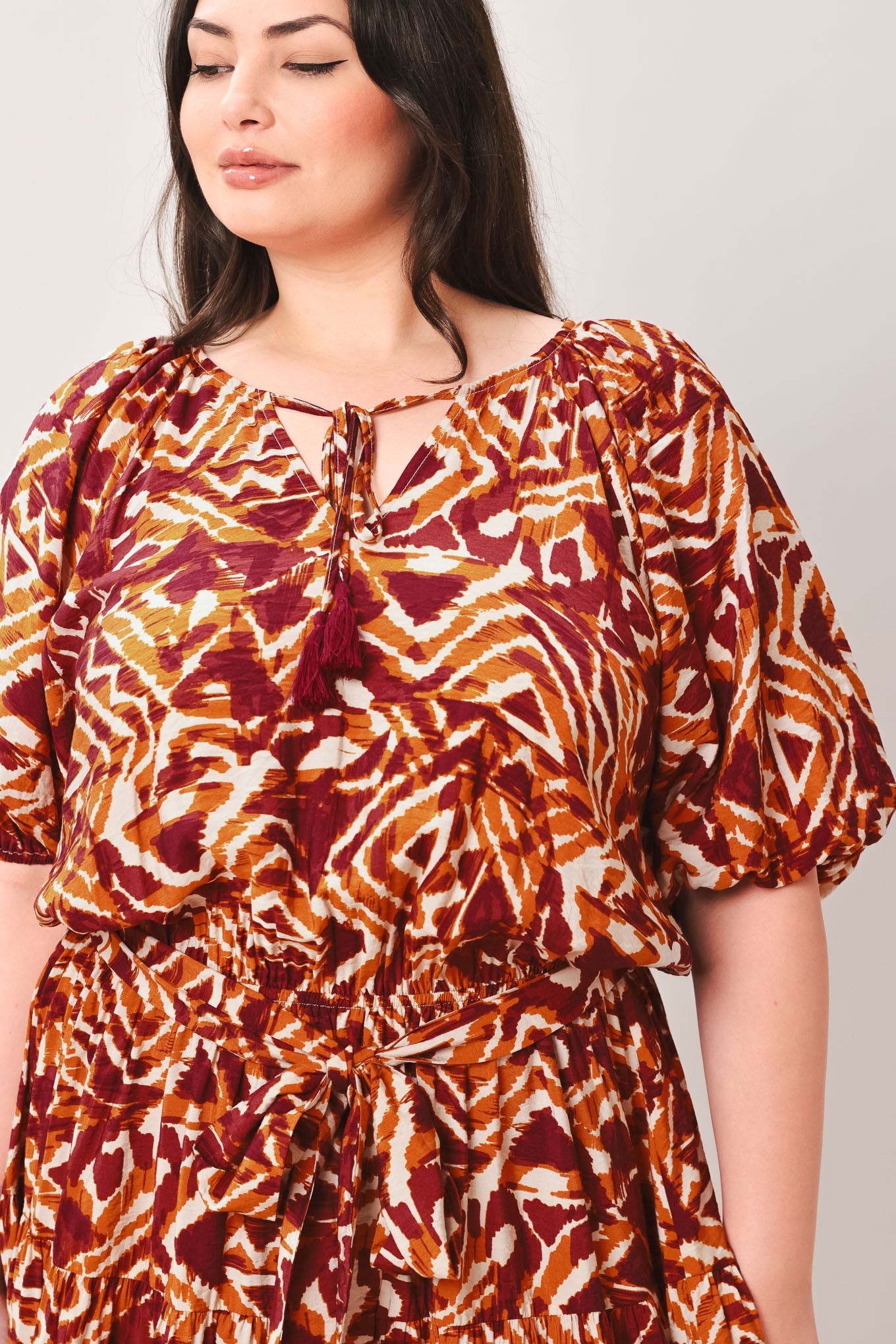 FLORA HARMONY WOVEN MINI DRESS.