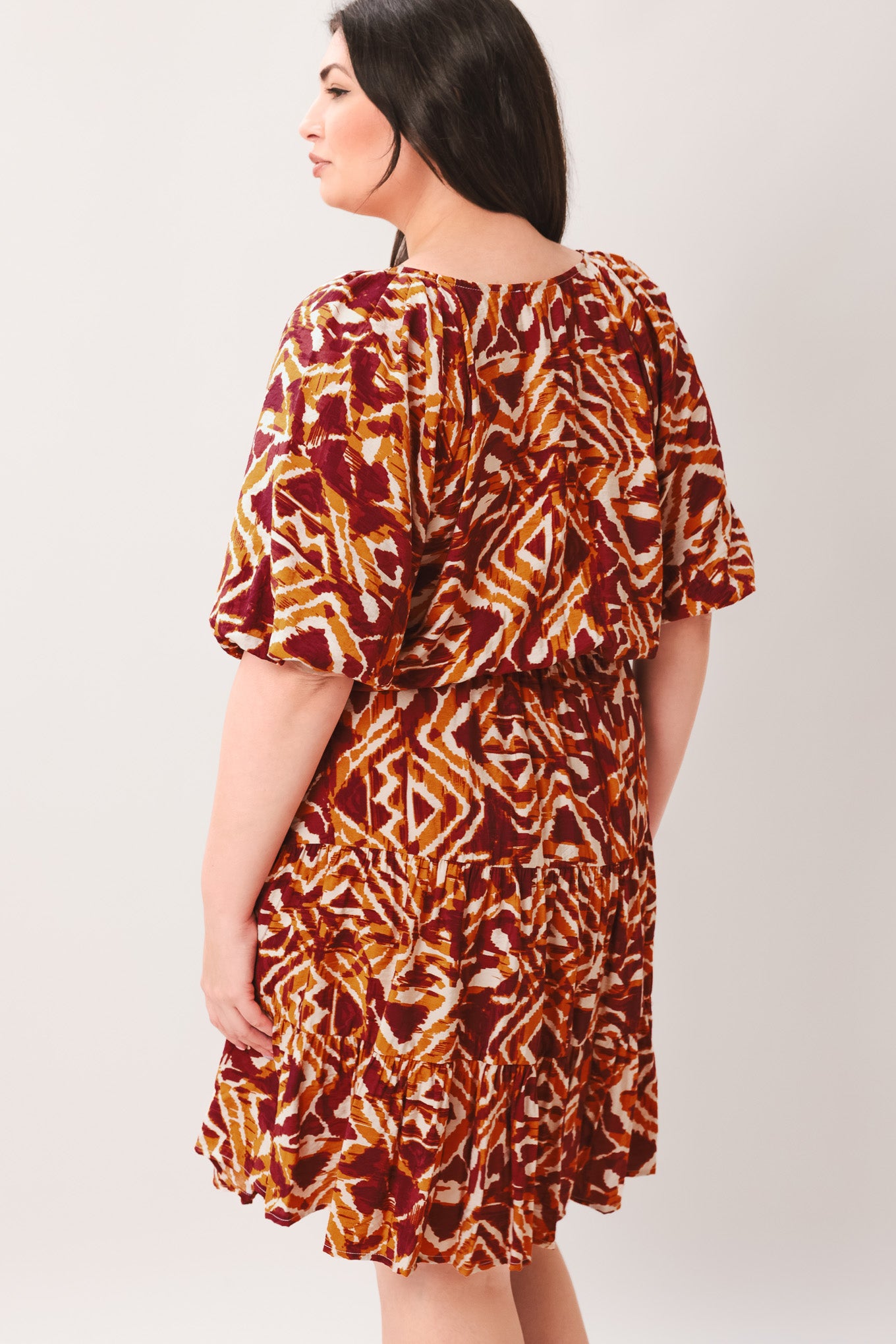 FLORA HARMONY WOVEN MINI DRESS.