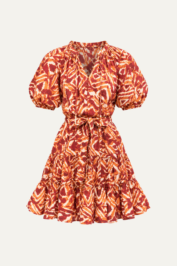 FLORA HARMONY WOVEN MINI DRESS