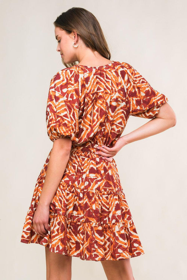 FLORA HARMONY WOVEN MINI DRESS.
