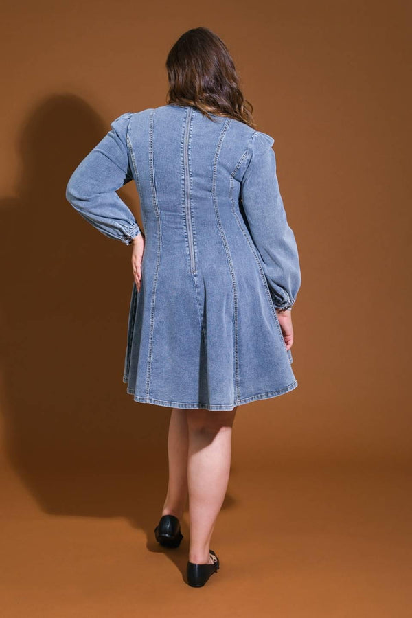 YOUR SWEETIE DENIM MINI DRESS.
