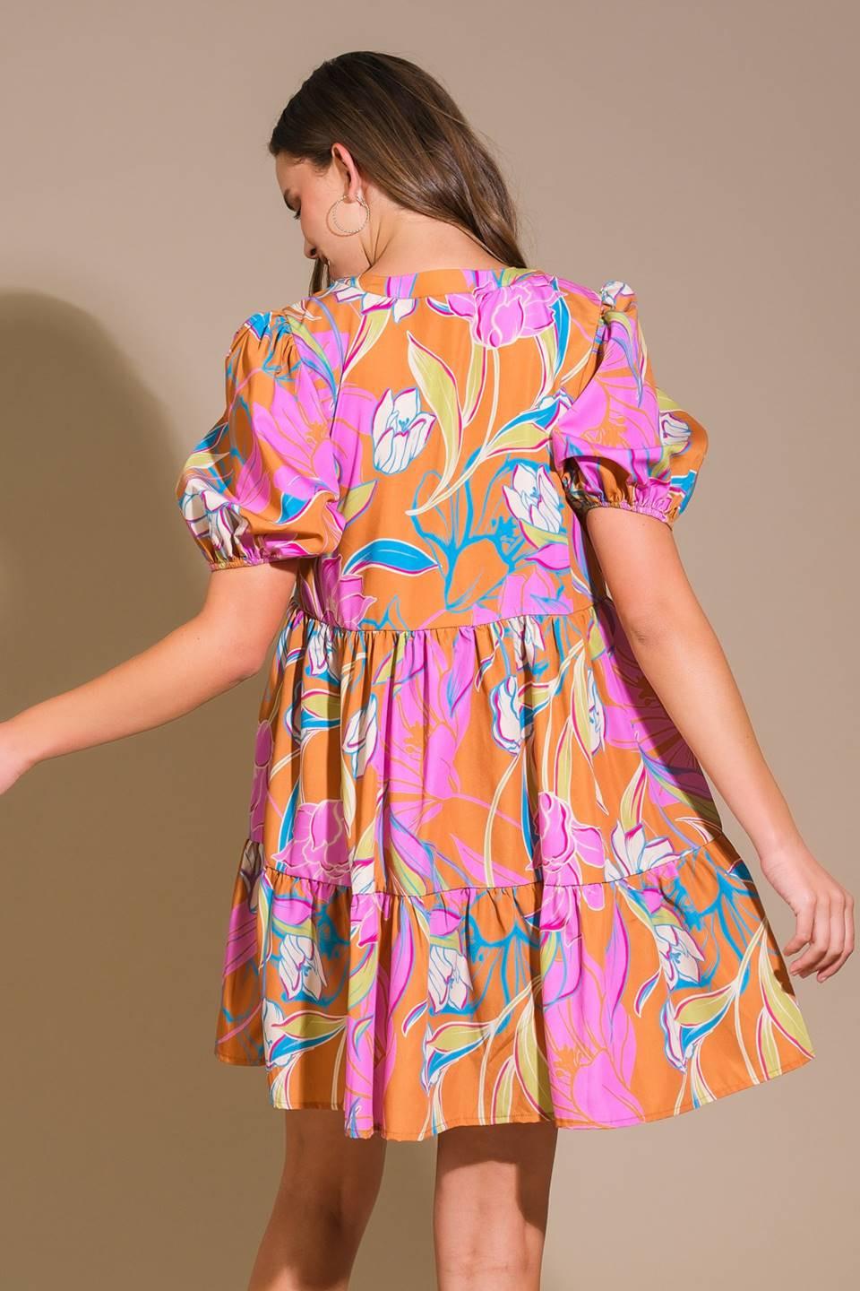 MOMENTOUS CUTENESS WOVEN MINI DRESS.
