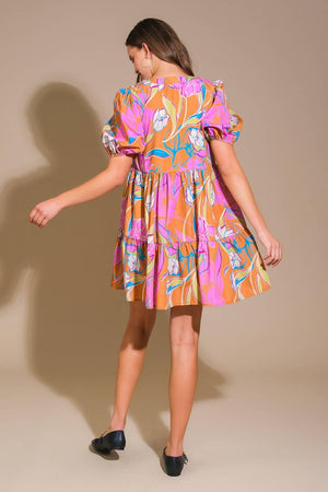 MOMENTOUS CUTENESS WOVEN MINI DRESS.