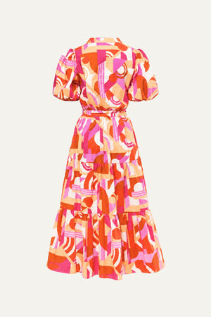 HARBOR POINT WOVEN MIDI DRESS