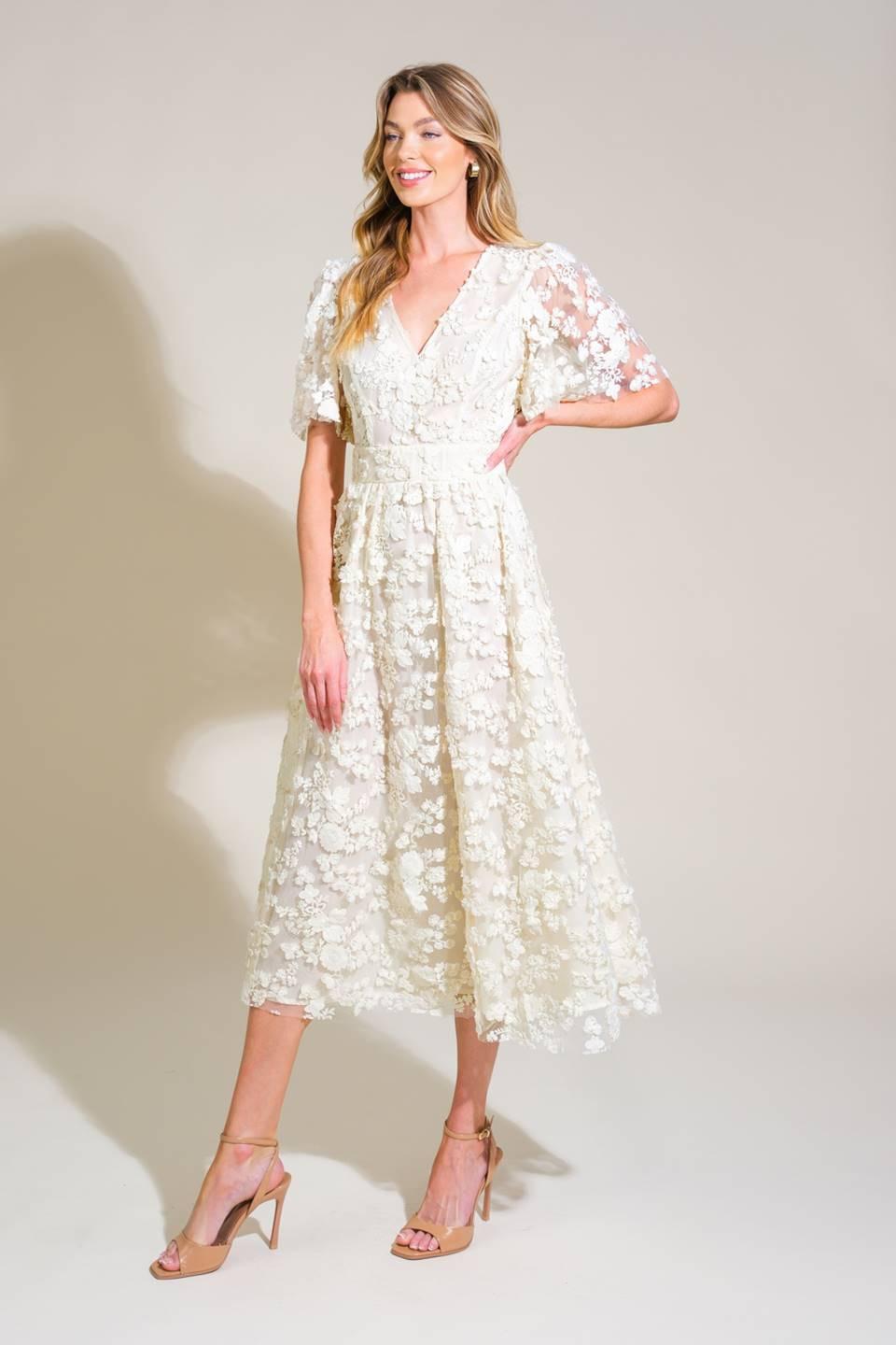 DREAMY BLOSSOM WOVEN LACE MIDI DRESS l FLYING TOMATO Flying Tomato DREAMY BLOSSOM WOVEN LACE MIDI DRESS l FLYING TOMATO Flying Tomato