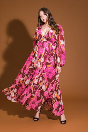 LUSH HAVEN WOVEN MAXI DRESS.