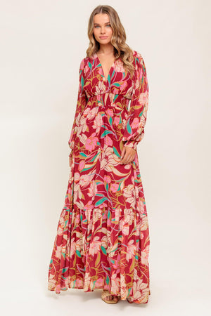 AMAZING PRESENCE WOVEN MAXI DRESS.