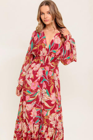 AMAZING PRESENCE WOVEN MAXI DRESS.