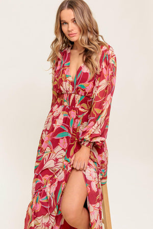 AMAZING PRESENCE WOVEN MAXI DRESS.