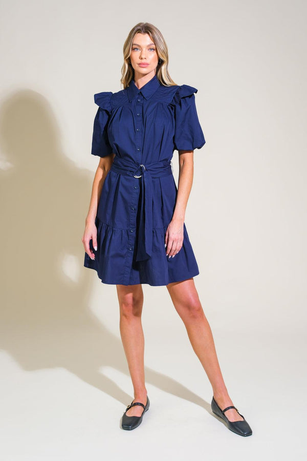 IRIDESCENT DREAM WOVEN MINI DRESS.