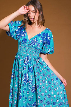 NEW CASTLE WOVEN MIDI DRESS.