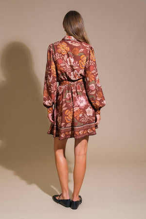 DESERT DAWN WOVEN MINI DRESS.