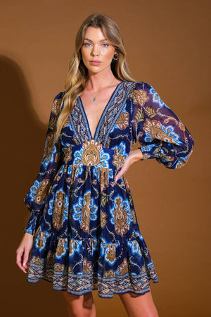 SO DELIGHTED WOVEN MINI DRESS.
