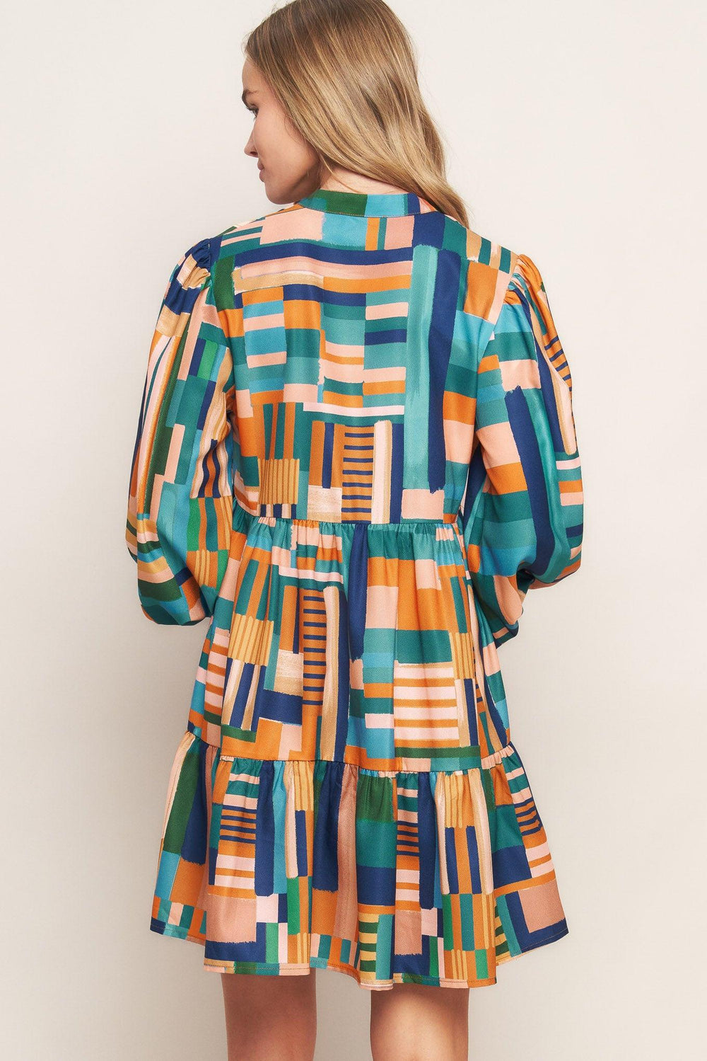 EFFORTLESS SELECTION WOVEN MINI DRESS.
