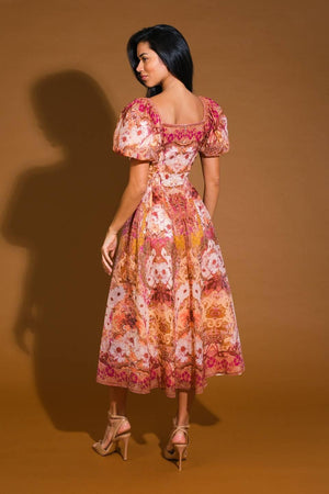 FOR GOOD WOVEN MIDI DRESS.